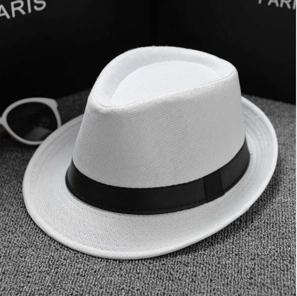 Manufacturers Supply Jazz Hat British Style Cotton And Linen Solid Color Top Hat